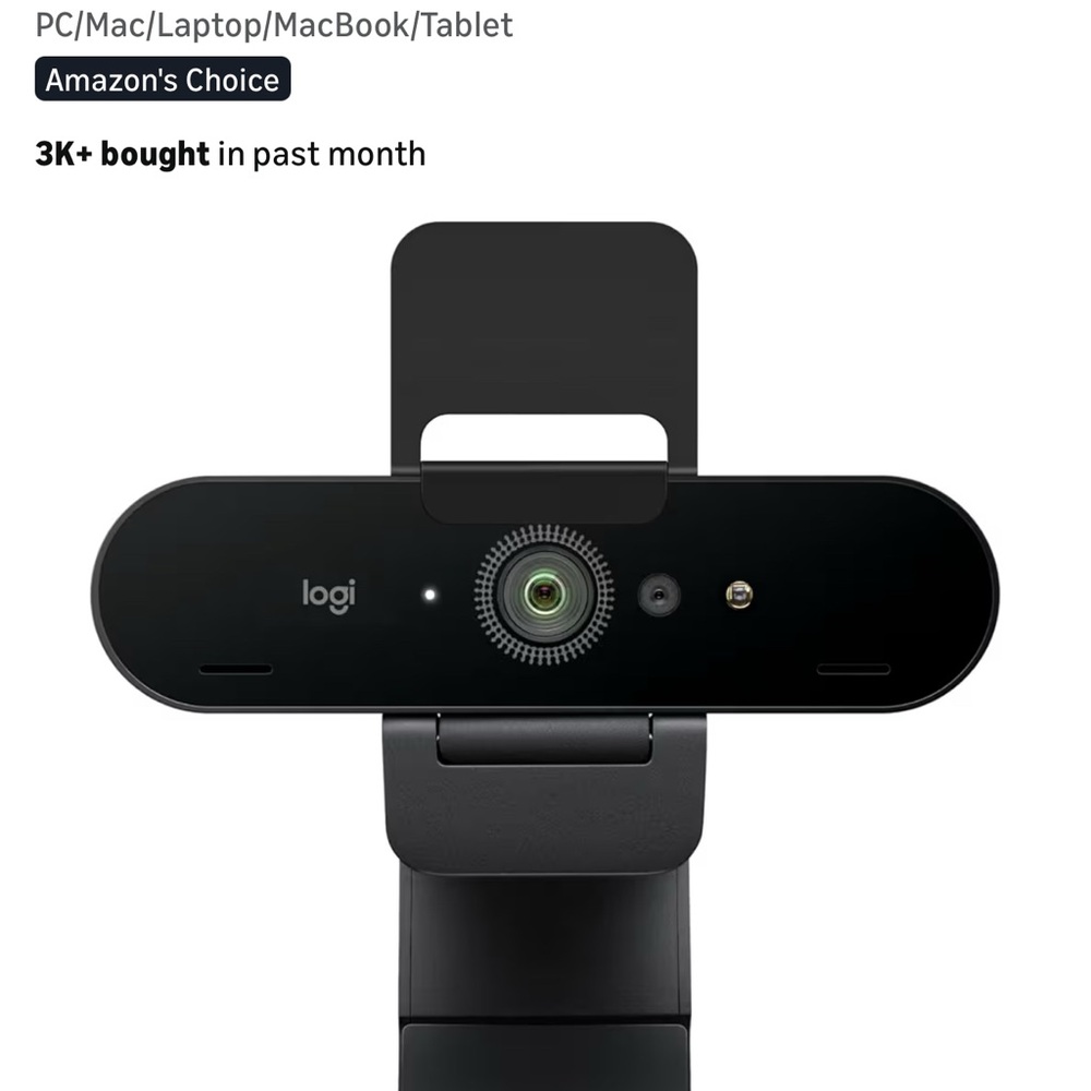 Logitech Brio 4k Black Webcam